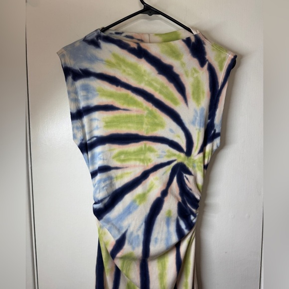 NWT Young Fabulous And Broke YFB Ribbed High Neckline Tie Dye Fitted Dress Small - Picture 2 of 12